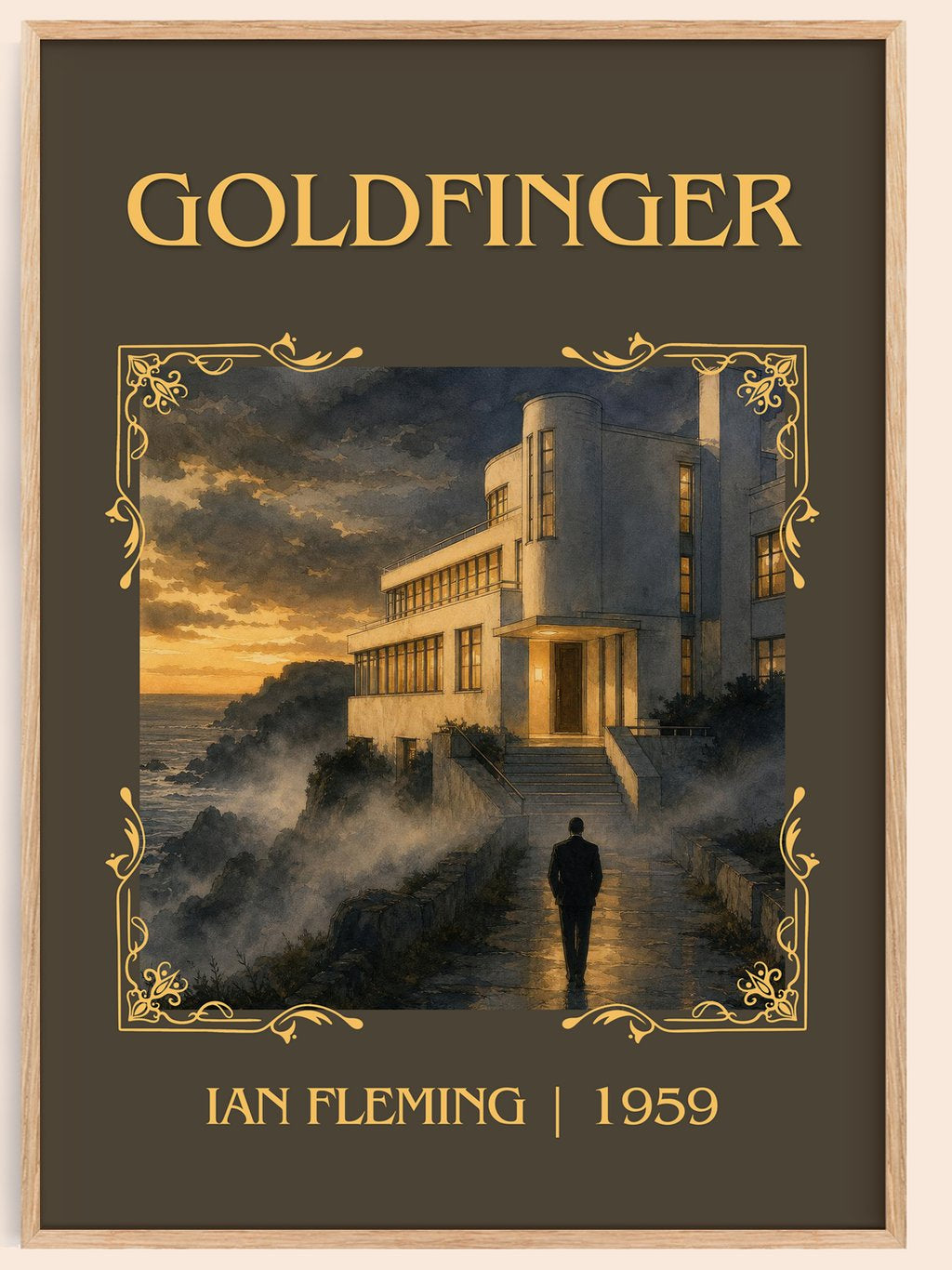 Goldfinger Classic Book Art Print by Ian Fleming – book poster