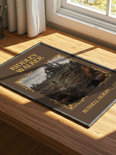 Riddley Walker Classic Book Art Print by Russell Hoban – print on a sunlit desk