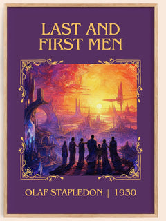 Last And First Men Classic Book Art Print by Olaf Stapledon – book poster