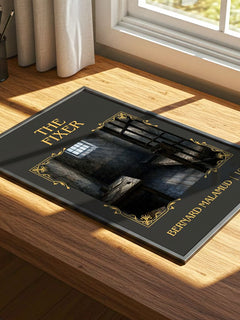 The Fixer Classic Book Art Print by Bernard Malamud – print on a sunlit desk