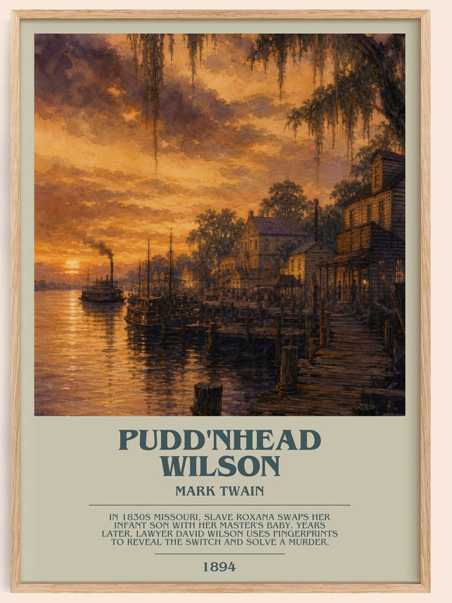 Pudd'Nhead Wilson Bookish Wall Art by Mark Twain