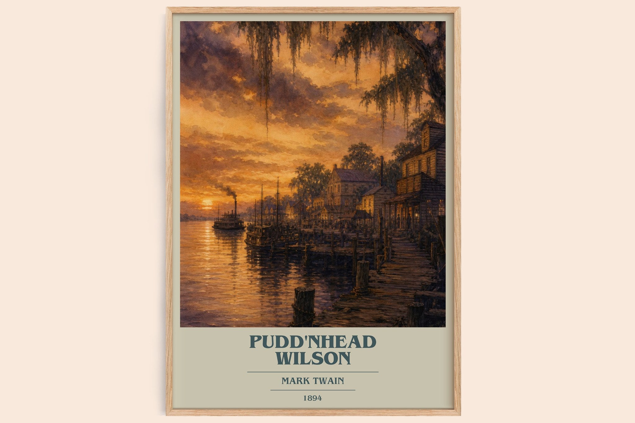Pudd'Nhead Wilson Book Cover Poster by Mark Twain