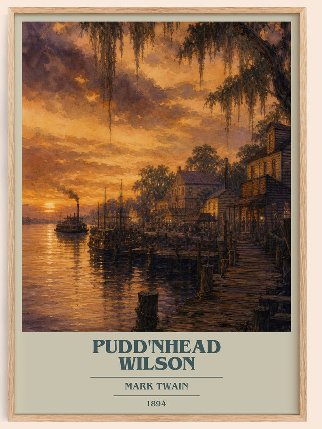 Pudd'Nhead Wilson Book Cover Poster by Mark Twain