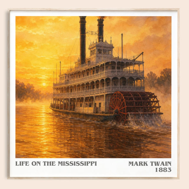 Life On The Mississippi Literary Art Print by Mark Twain