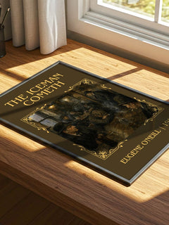 The Iceman Cometh Classic Book Art Print by Eugene O'Neill – print on a sunlit desk