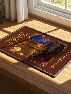 Twenty Four Hours In The Life Of A Woman Classic Book Art Print by Stefan Zweig – print on a sunlit desk