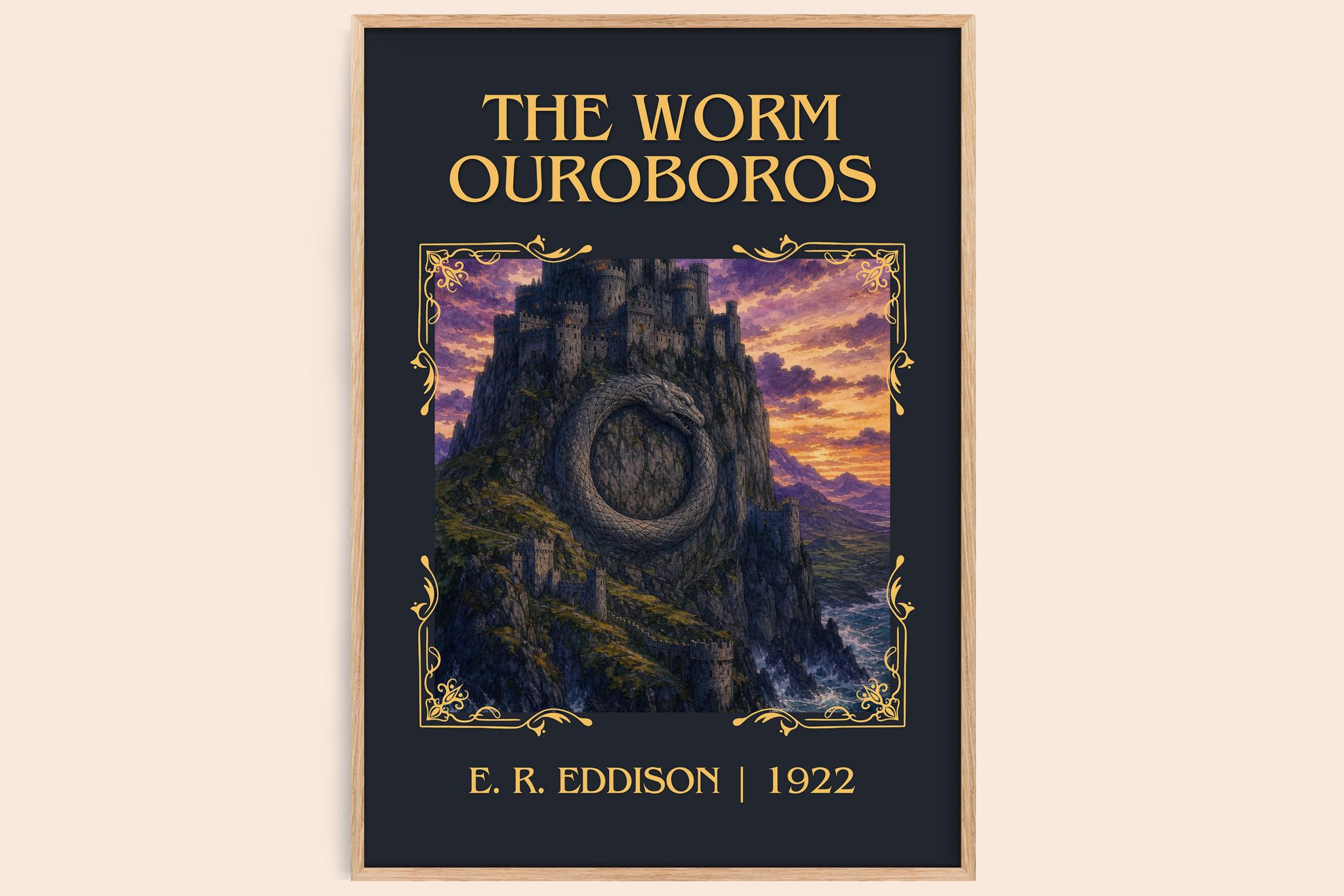 The Worm Ouroboros Classic Book Art Print by E. R. Eddison