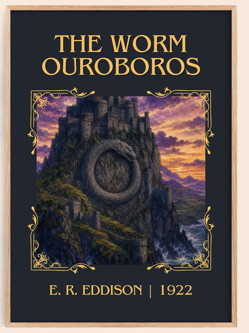 The Worm Ouroboros Classic Book Art Print by E. R. Eddison – book poster
