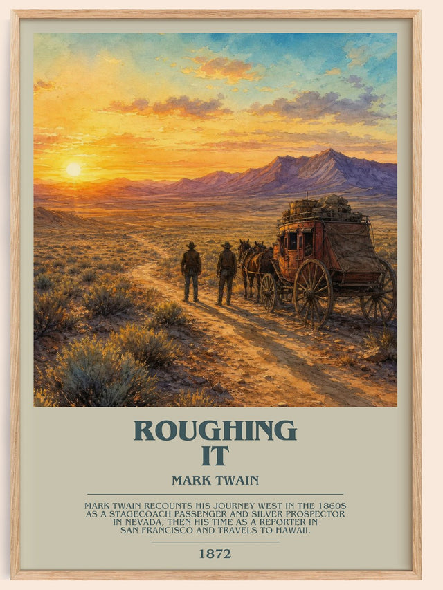 Roughing It Bookish Wall Art by Mark Twain