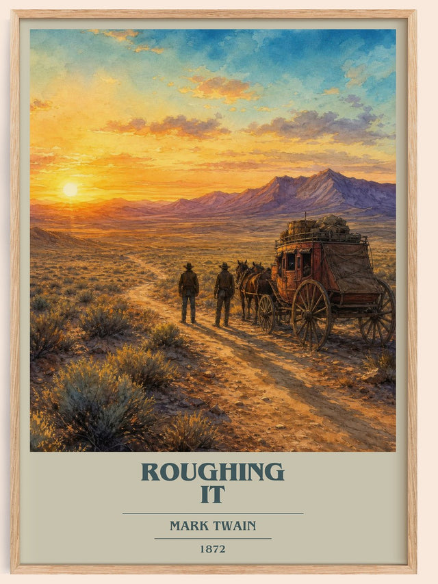 Roughing It Book Cover Poster by Mark Twain