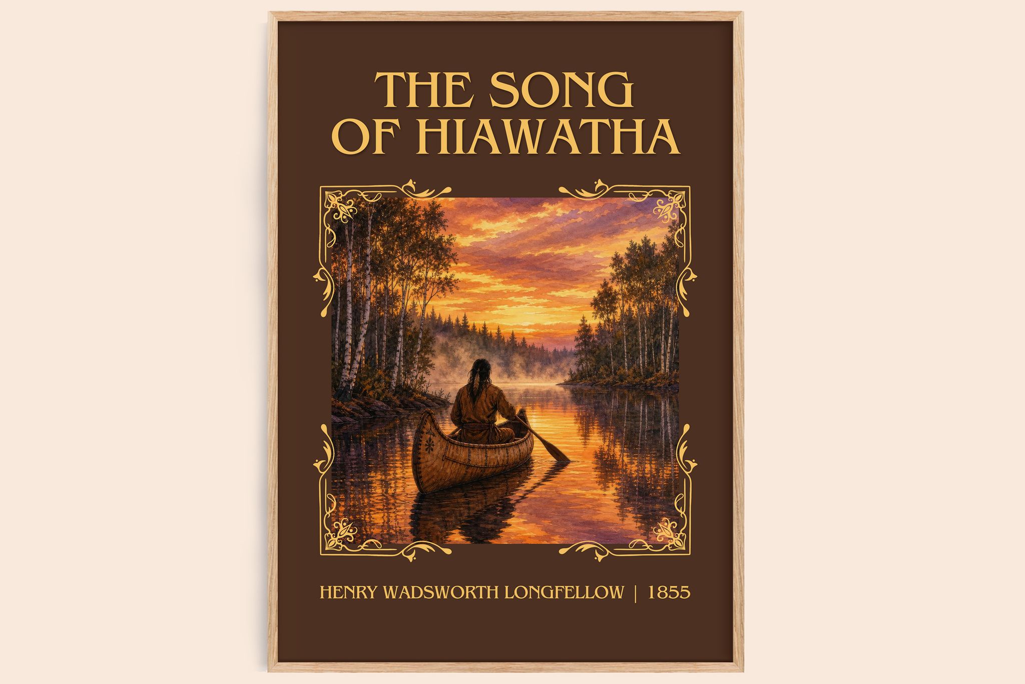 Song of Hiawatha Classic Book Art Print by Henry Wadsworth Longfellow