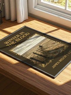 Winter In The Blood Classic Book Art Print by James Welch – print on a sunlit desk
