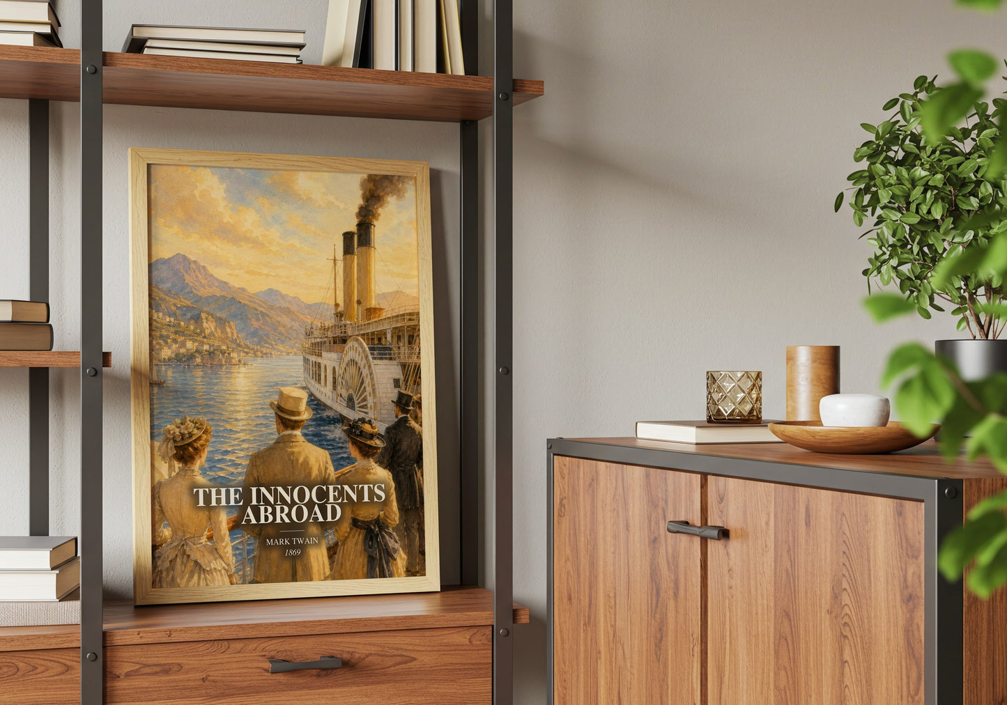 The Innocents Abroad book watercolour illustration paper finish options – matte satin gloss