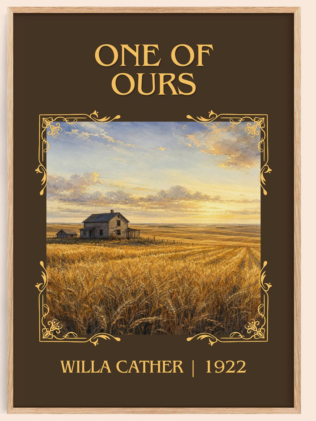 One of Ours Classic Book Art Print by Willa Cather – book poster