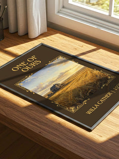 One of Ours Classic Book Art Print by Willa Cather – print on a sunlit desk