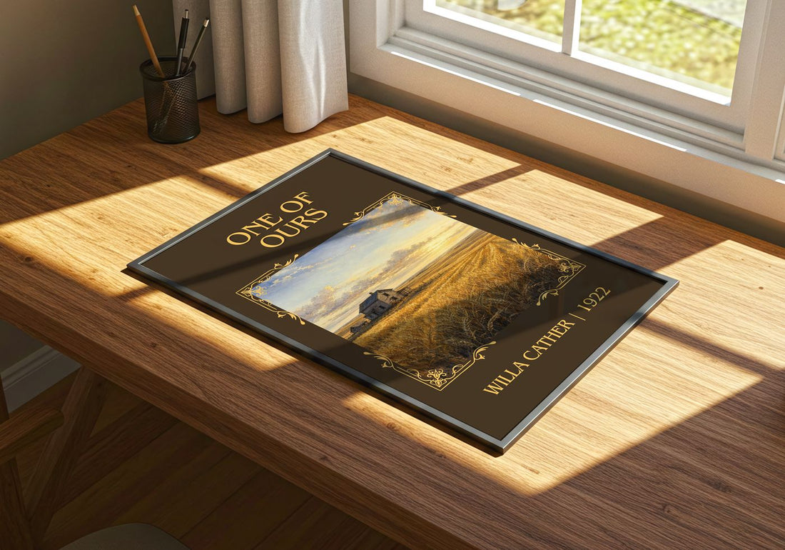 One of Ours Classic Book Art Print by Willa Cather – print on a sunlit desk