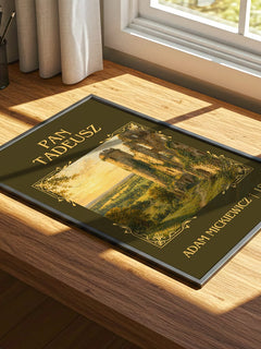 Pan Tadeusz Classic Book Art Print by Adam Mickiewicz – print on a sunlit desk
