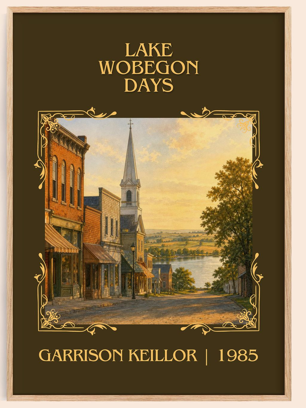 Lake Wobegon Days Classic Book Art Print by Garrison Keillor – book poster