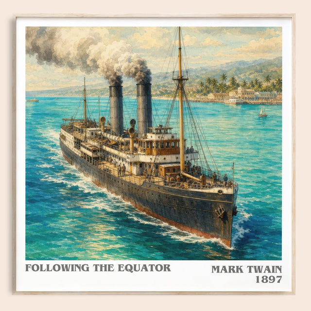 Following The Equator Literary Art Print by Mark Twain