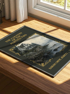 Country of the Pointed Firs Classic Book Art Print by S. Jewett – print on a sunlit desk