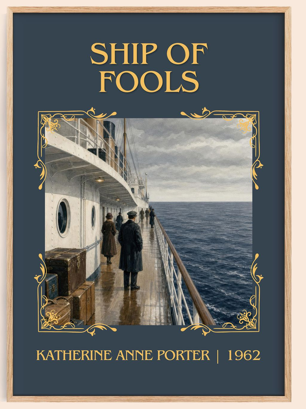 Ship Of Fools Classic Book Art Print by Katherine Anne Porter – book poster