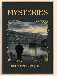 Mysteries Classic Book Art Print by Knut Hamsun – book poster