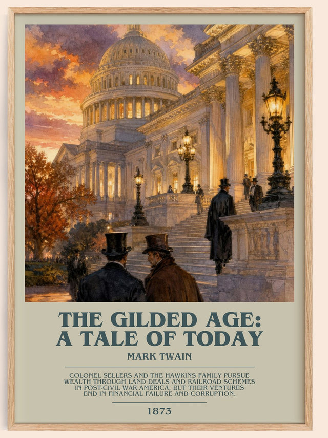 The Gilded Age: A Tale Of Today Bookish Wall Art by Mark Twain