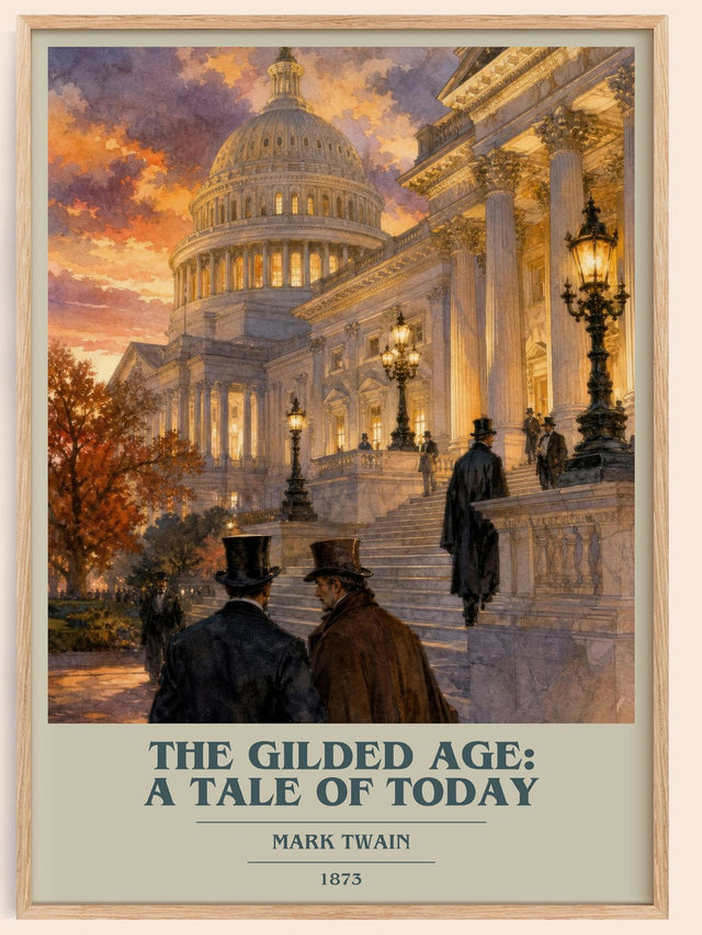 The Gilded Age: A Tale Of Today Book Cover Poster by Mark Twain