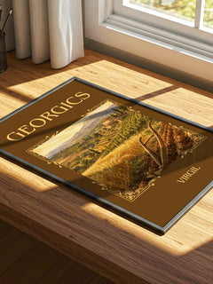 Georgics Classic Book Art Print by Virgil – print on a sunlit desk