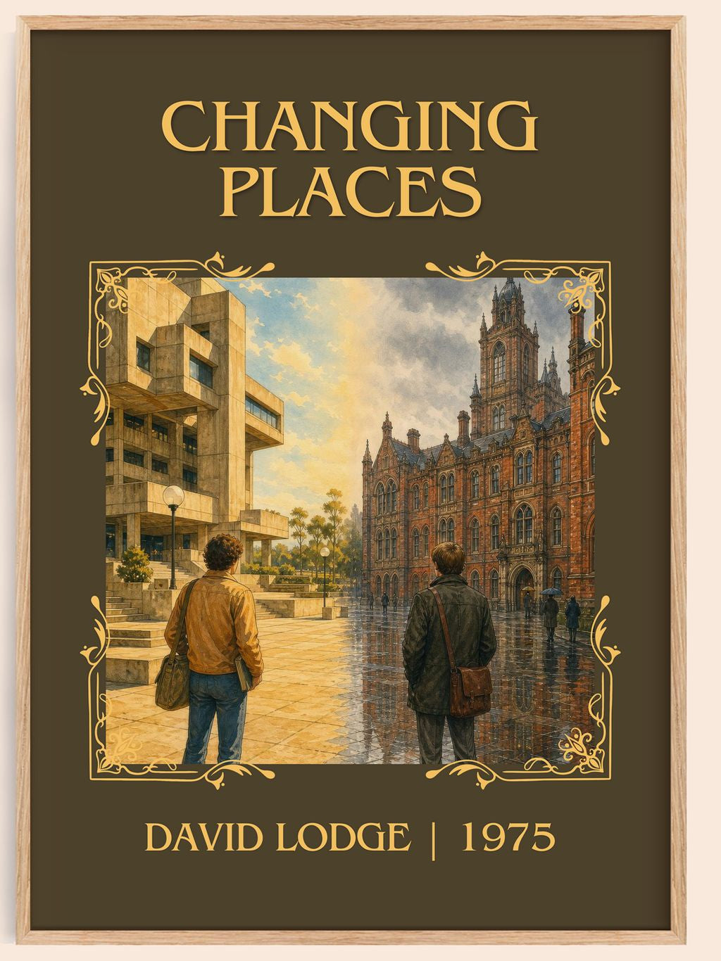 Changing Places Classic Book Art Print by David Lodge – book poster