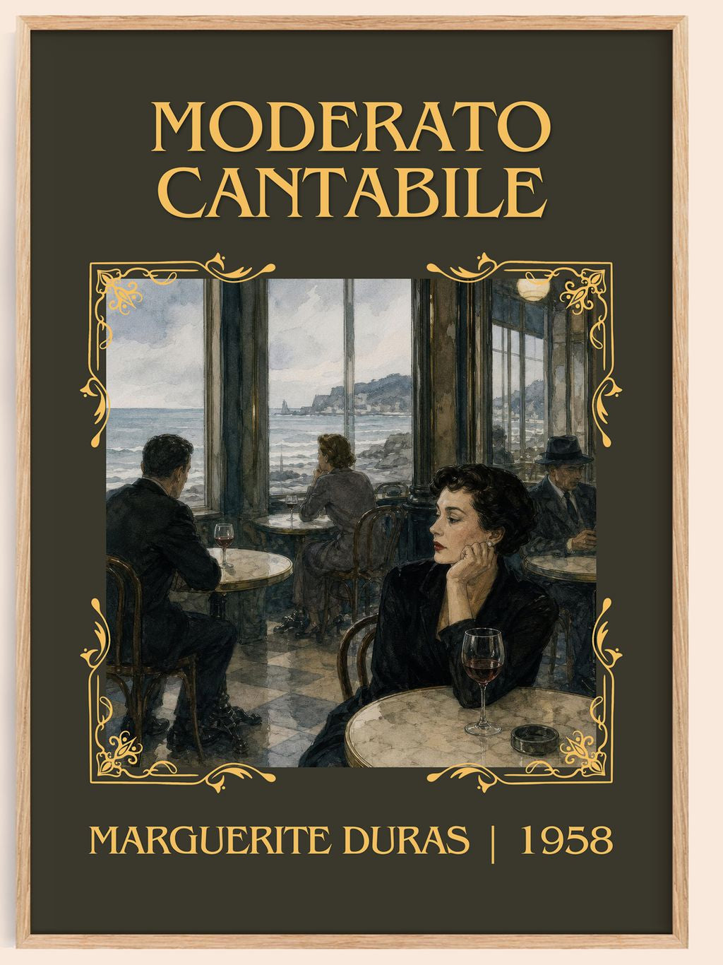 Moderato Cantabile Classic Book Art Print by Marguerite Duras – book poster