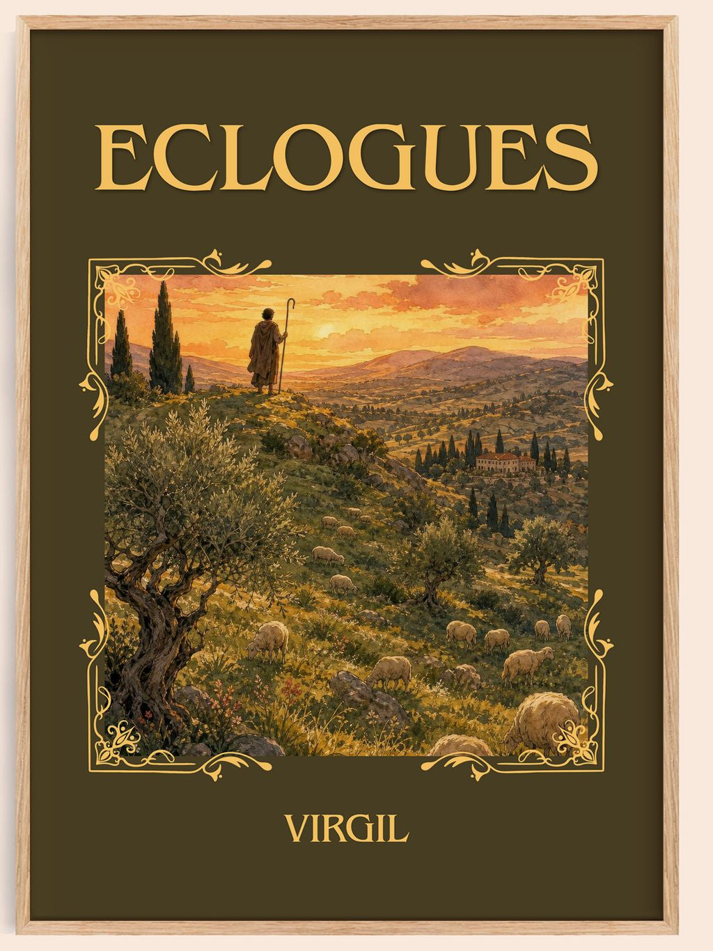 Eclogues Classic Book Art Print by Virgil – book poster