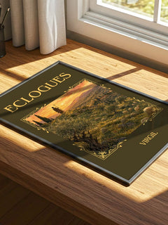 Eclogues Classic Book Art Print by Virgil – print on a sunlit desk