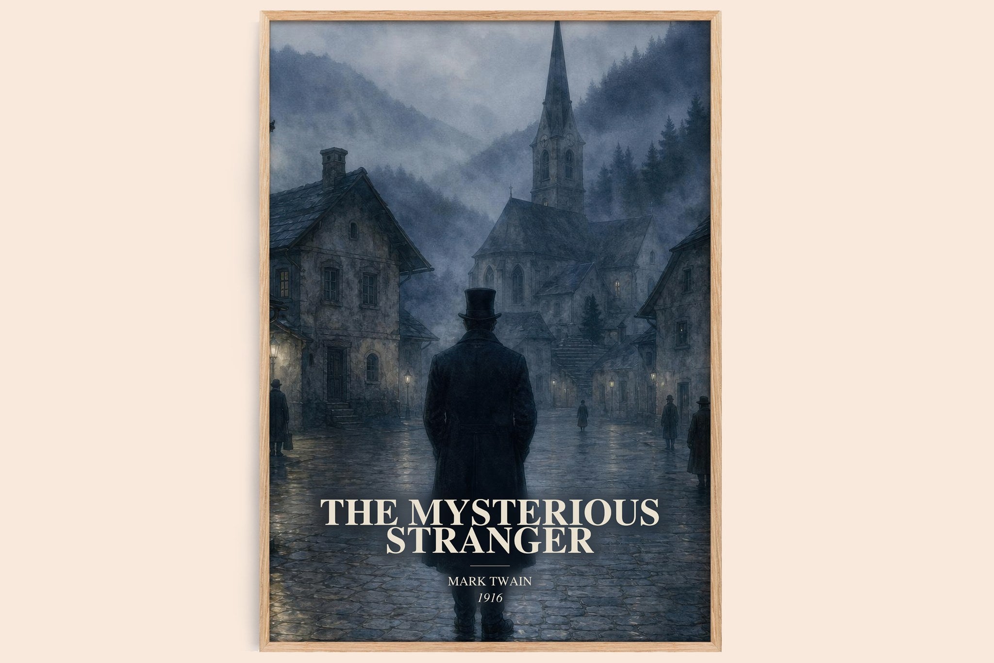 The Mysterious Stranger Book Watercolour Illustration by Mark Twain