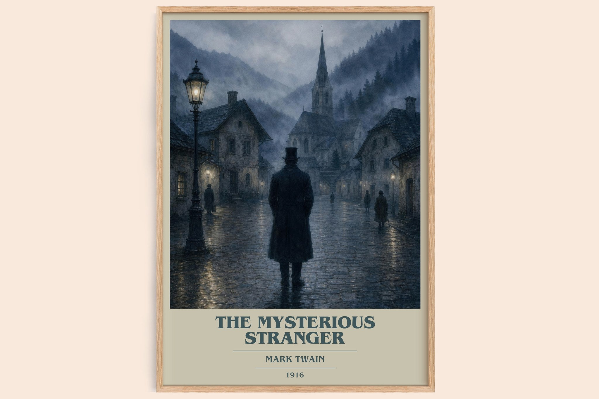 The Mysterious Stranger Book Cover Poster by Mark Twain