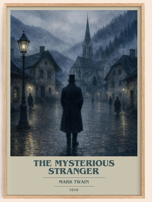 The Mysterious Stranger Book Cover Poster by Mark Twain
