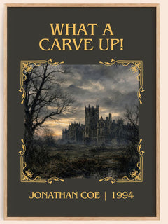 What a Carve Up! Classic Book Art Print by Jonathan Coe – book poster