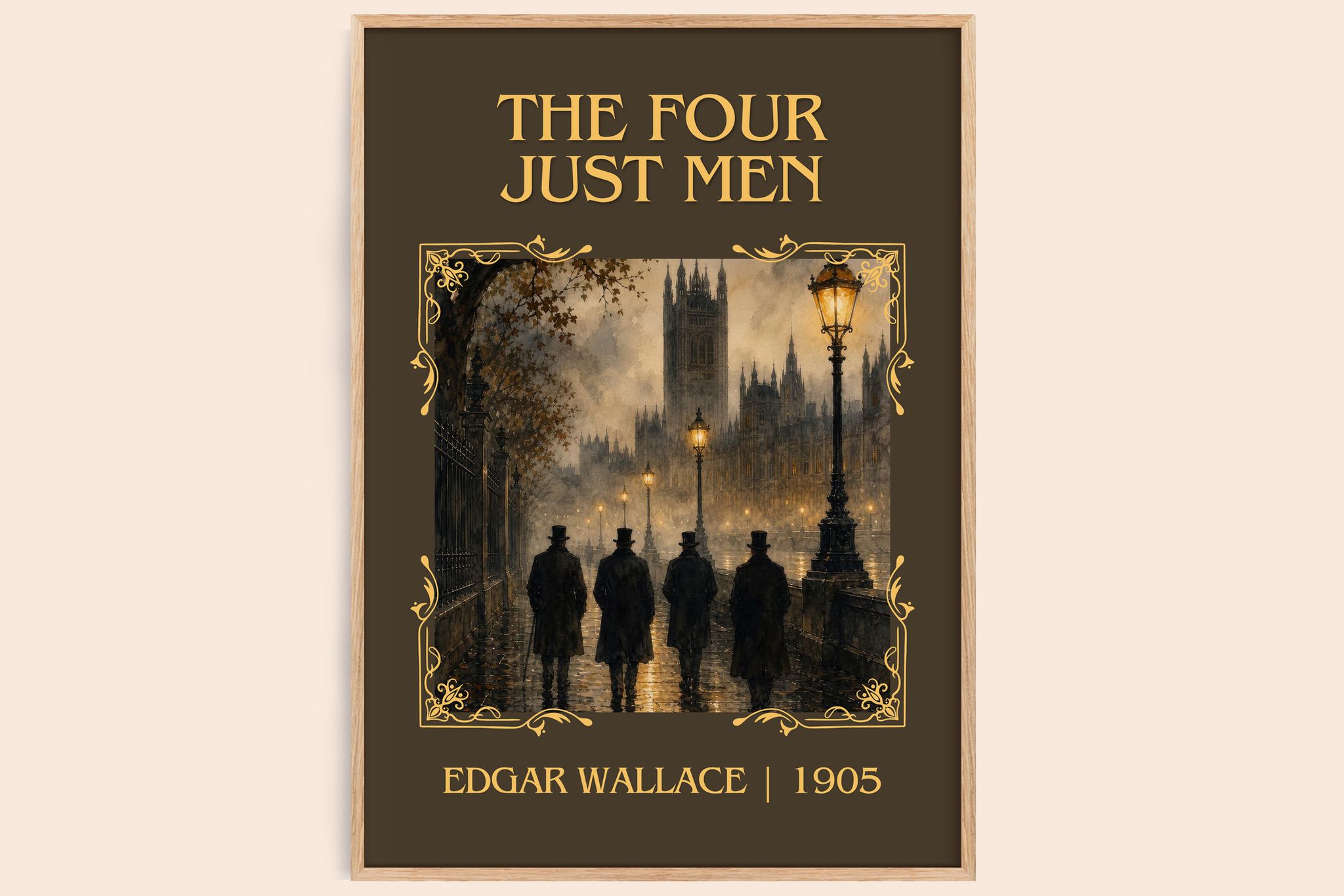 The Four Just Men Classic Book Art Print by Edgar Wallace