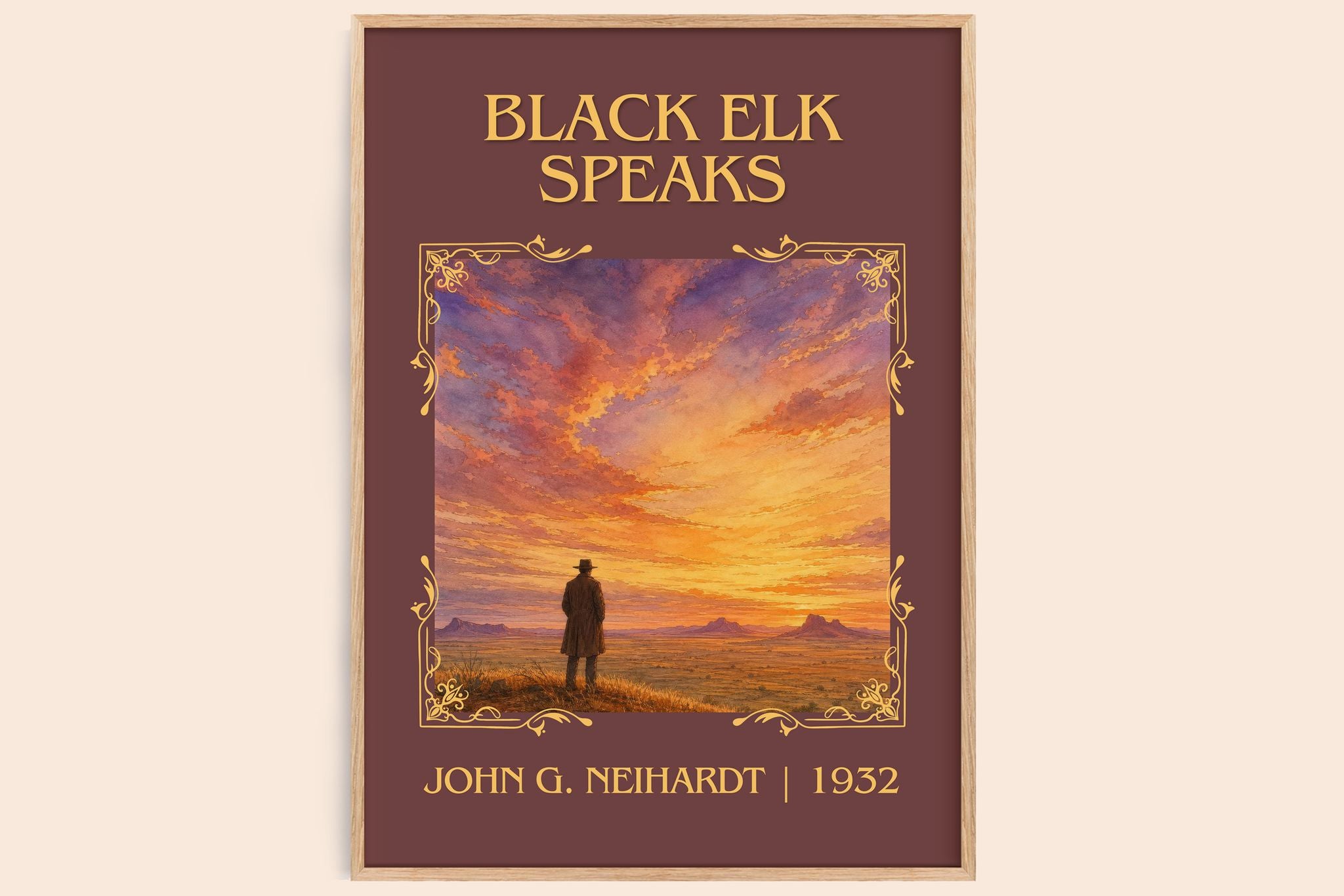 Black Elk Speaks Classic Book Art Print by John G. Neihardt