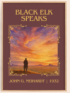 Black Elk Speaks Classic Book Art Print by John G. Neihardt – book poster