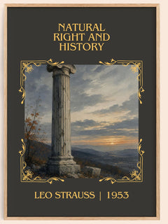 Natural Right and History Classic Book Art Print by Leo Strauss – book poster