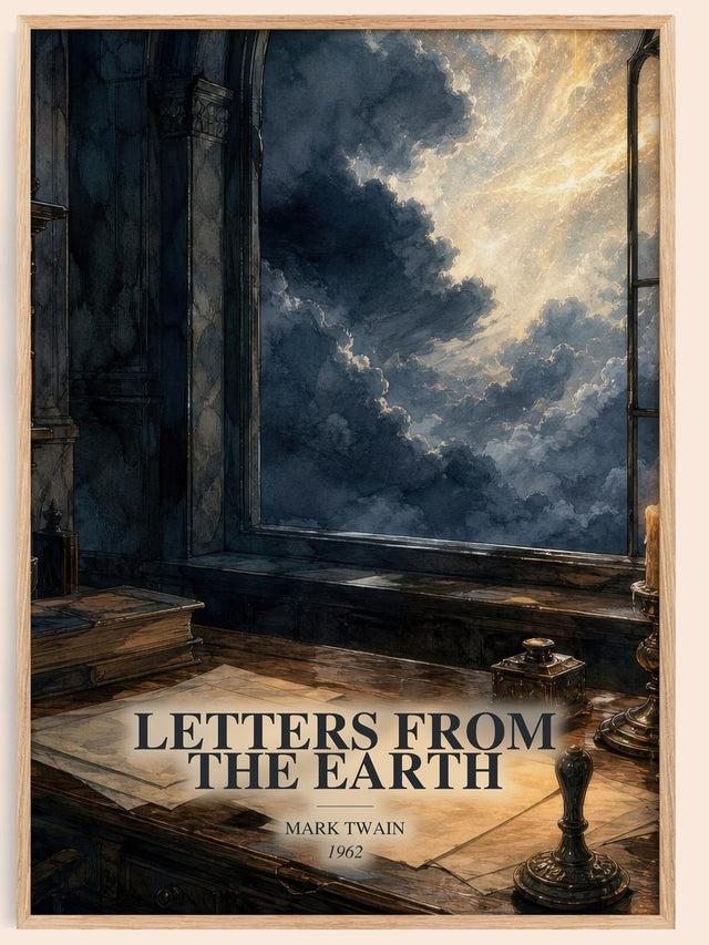 Letters From The Earth Book Watercolour Illustration by Mark Twain