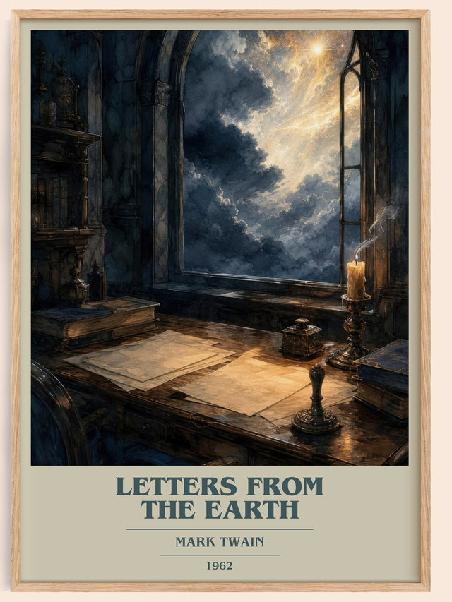 Letters From The Earth Book Cover Poster by Mark Twain