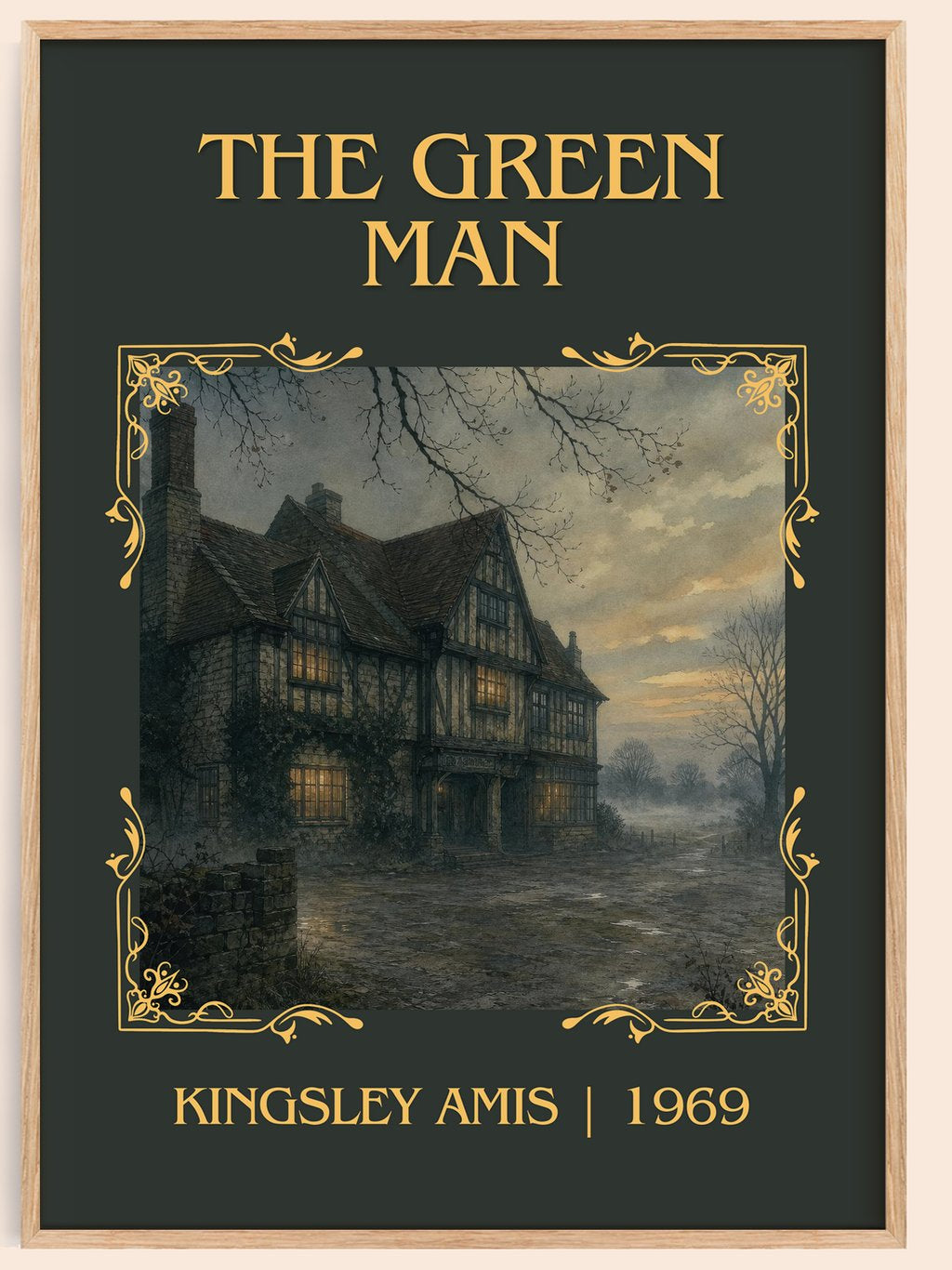 The Green Man Classic Book Art Print by Kingsley Amis – book poster