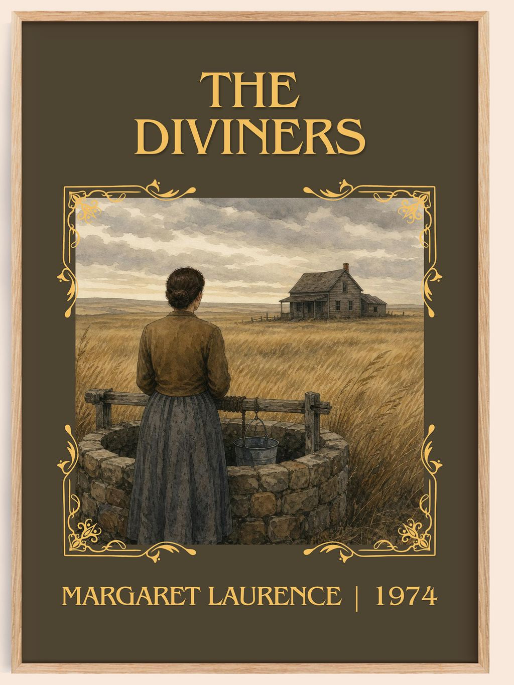 The Diviners Classic Book Art Print by Margaret Laurence – book poster