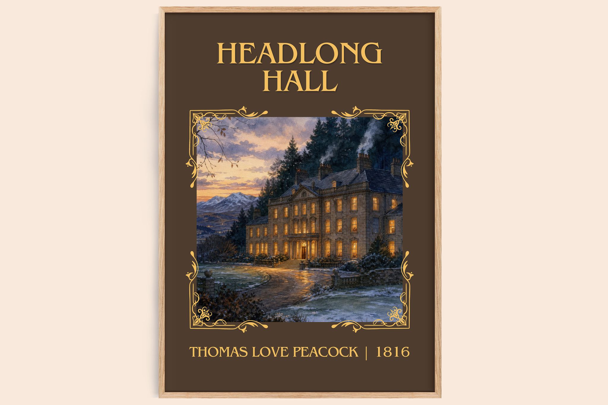 Headlong Hall Classic Book Art Print by Thomas Love Peacock