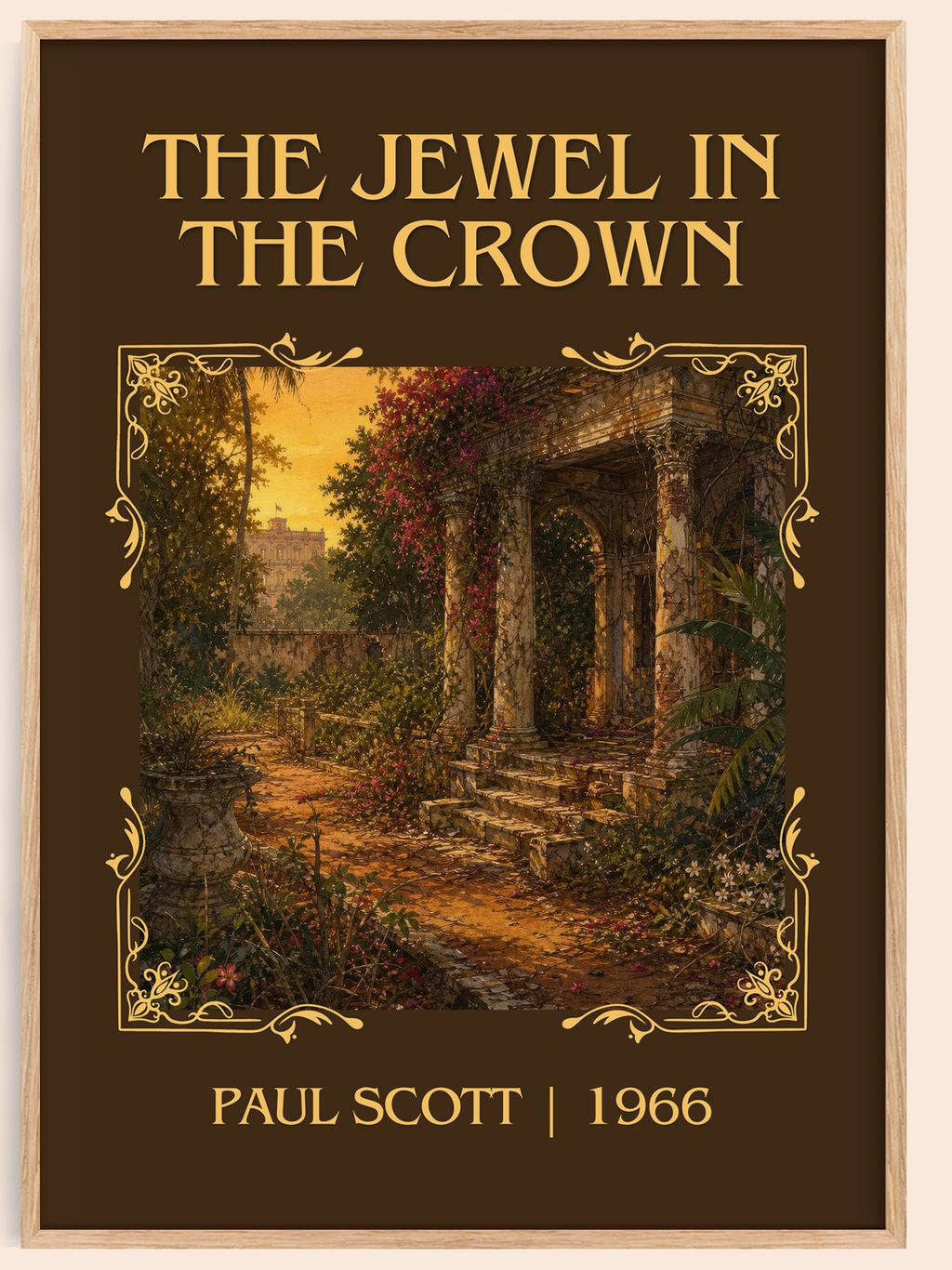 The Jewel In The Crown Classic Book Art Print by Paul Scott – book poster