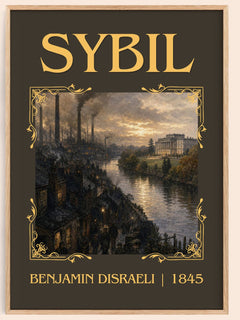 Sybil Classic Book Art Print by Benjamin Disraeli – book poster