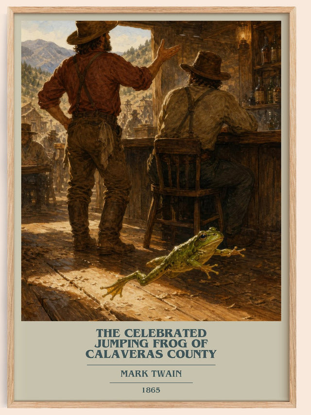 Celebrated Jumping Frog Of Calaveras County Book Cover Poster – M.