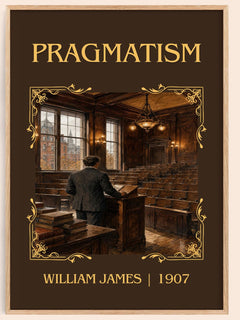 Pragmatism Classic Book Art Print by William James – book poster